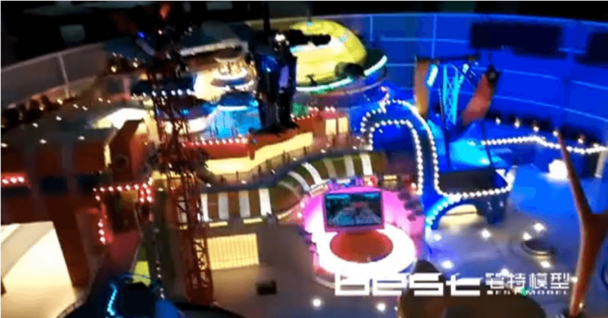 唐山室內游樂場建筑動態燈光模型視頻